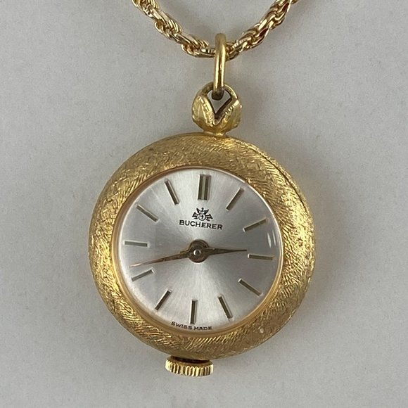 60s BUCHERER Swiss Ladies Pendant Ball Watch