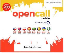 OPENCALL - O2 operátor - levné volání v ČR i v zah